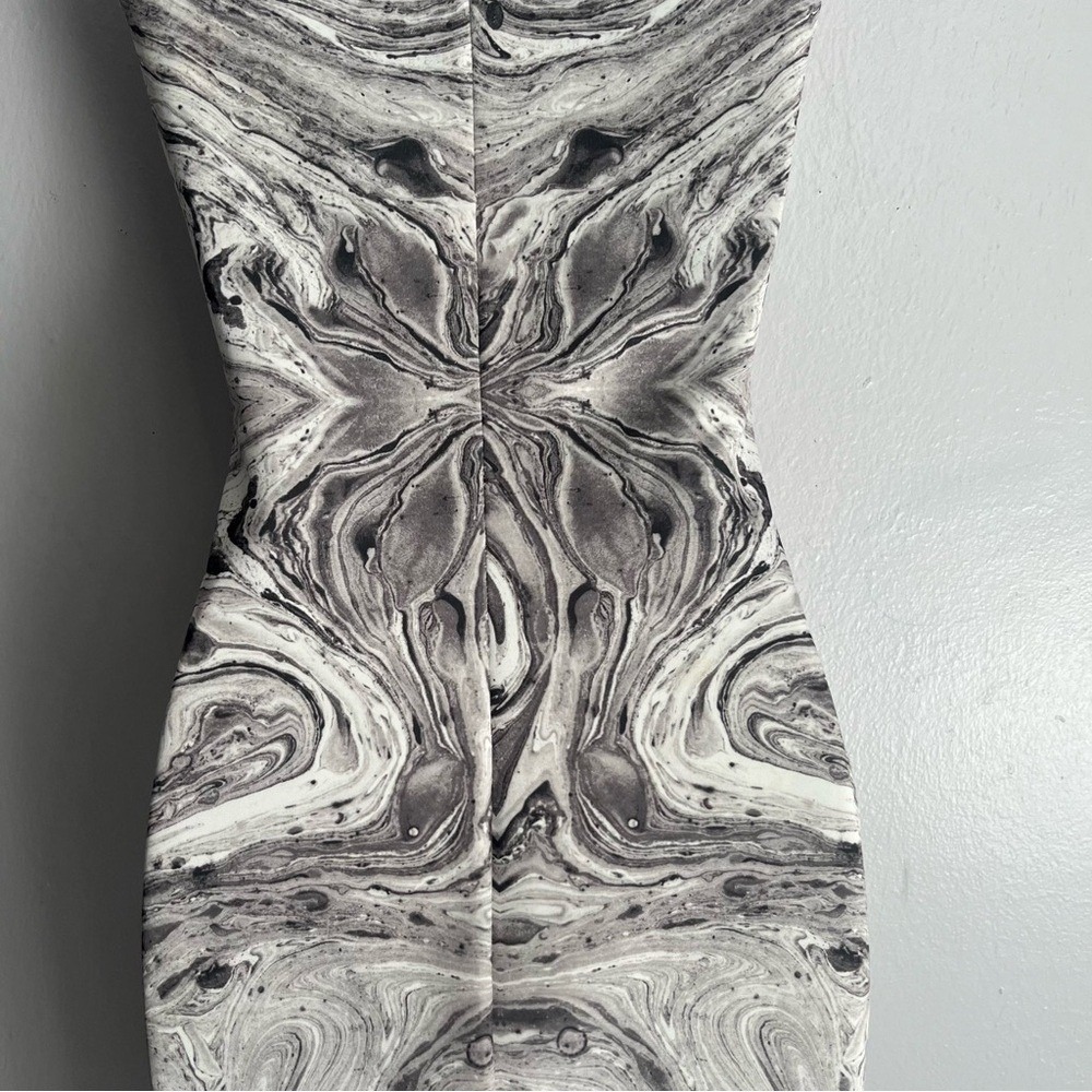 Zara Bloggers Favorite Marblee Printed Midi Scuba Dress Small - Picture 11 of 16